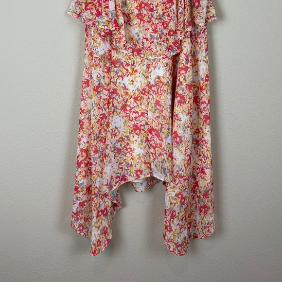 BCBGeneration Floral Asymmetrical Dress - Pink and White - Picture 6 of 9